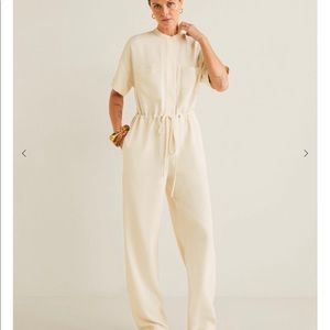 Mango jumpsuit in off white Size medium